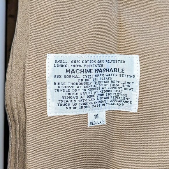 Taupe Double Breasted Trench Coat by Misty Harbor - Picture 10 of 11